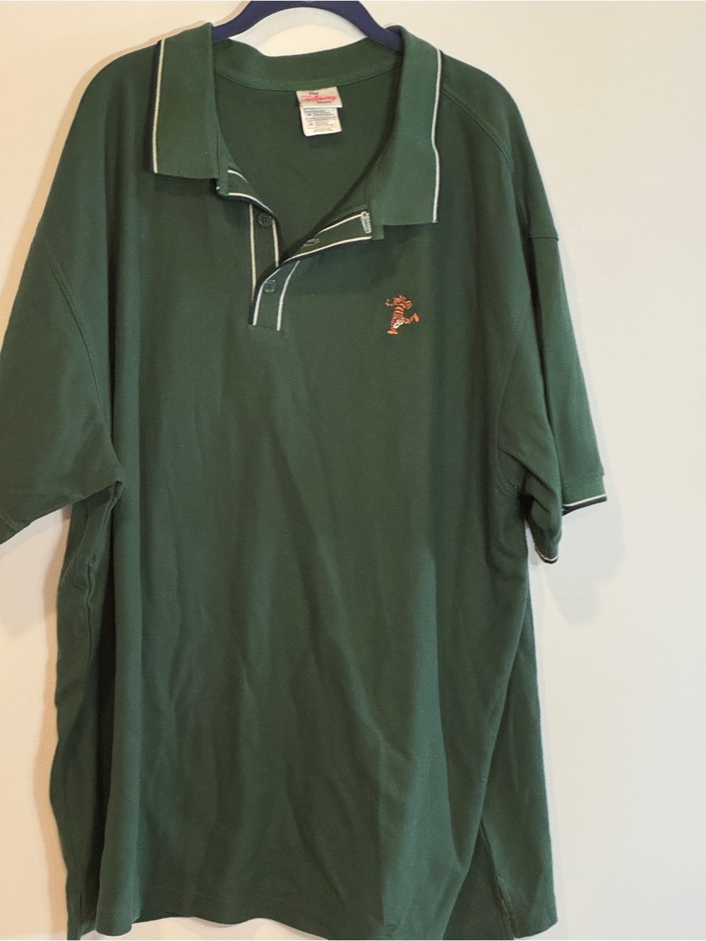 Disney Store Tigger Embroidered Green Polo Shirt Men’s 3X